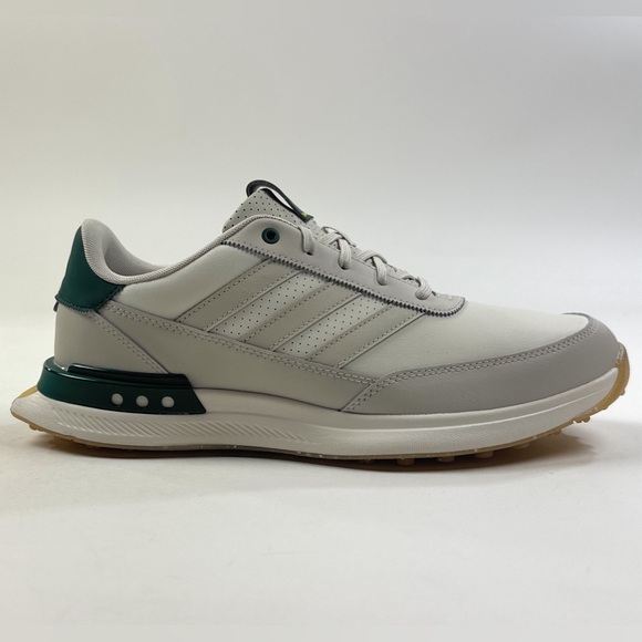 Adidas S2G SL 24 Mens White Green Leather Spikeless Golf Shoes Waterproof IH8522